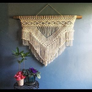 Anthropologie Macrame Wall Hanging Tapestry Wide